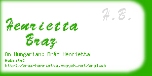 henrietta braz business card