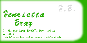 henrietta braz business card